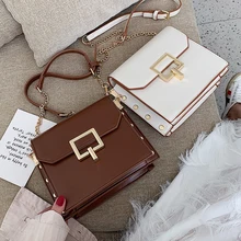 Vintage Fashion Female Crossbody Bag New High Quality PU Leather Women's Designer Handbag Lock Chain Shoulder Messenger Bag