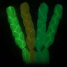 Feilimei синтетические плетеные волосы для наращивания, светящиеся огромные косички, розовый, голубой, фиолетовый, белый цвет, пучок волос