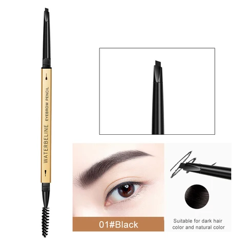 Double Head Eyebrow Pencil Waterproof Long Lasting Ultra Fine Triangle Tint Eye Brow Pencil Makeup Mascara Enhance Cosmetics