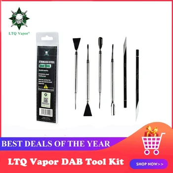 

LTQ Vapor DAB Tool Kit 143mm Stainless Steel 3 Types Dabber Tools Metal Titanium Nail For Wax Dry Herb Vaporizer Kit