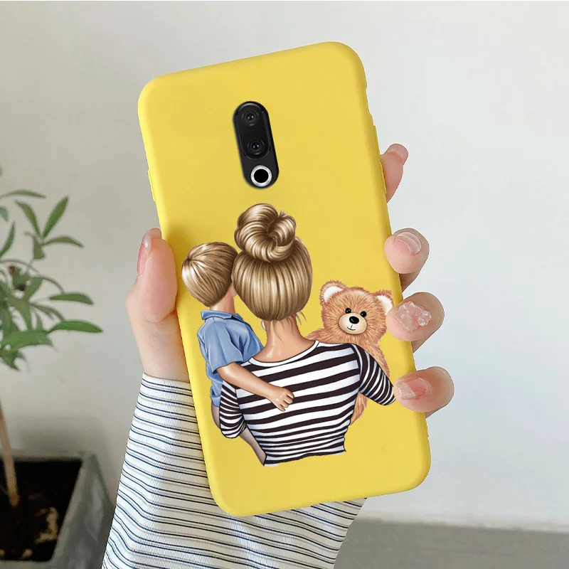 For Meizu 15 Case Candy Fashion Mother And Daughter Fundas Shell For Meizu 15 PLus Shockproof Matte Painted Phone Cover meizu phone case with stones craft Cases For Meizu