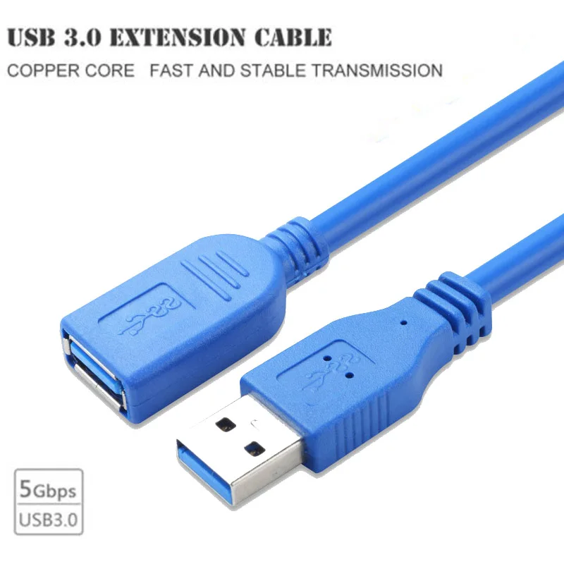 AiSMei 1,5 м супер скорость USB3.0 удлинитель USB 3,0 компьютерный удлинитель высокоскоростной кабель передачи данных Мужской и Женский Шнур