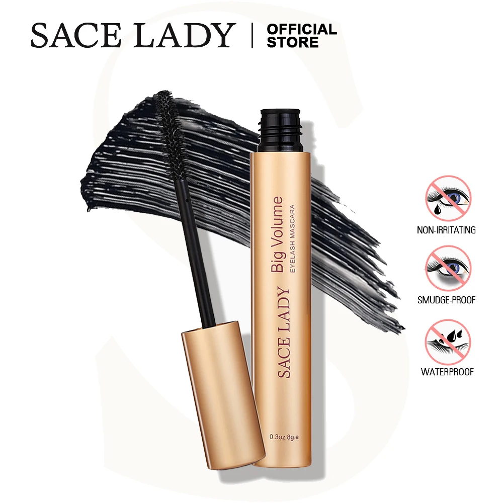Тушь для ресниц SACE LADY с завитками макияжа густые черные ресницы удлиняющие