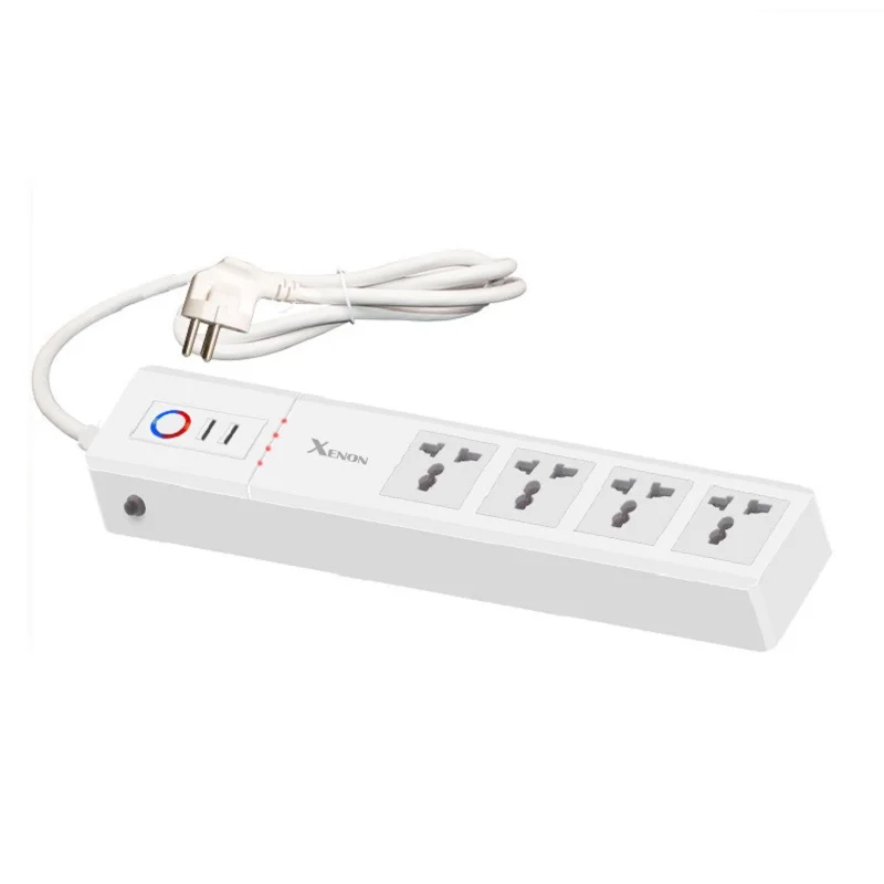 

Wifi Smart Power Strip 4AC Universal Outlet Power AU EU UK Indian Plug 2USB Charging Port App Timing Voice Control socket