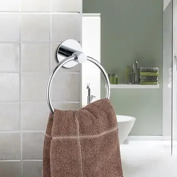 

Bathroom Stainless Steel Round Wall Mounted Towel Ring Holder Hanger Rack Hardware