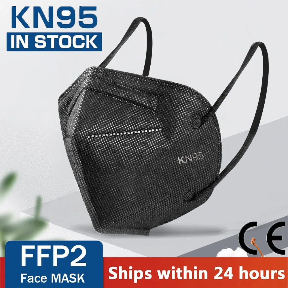 1-100Pieces Mask KN95 ffp2mask CE Dust Masque FFP 2 Masks fpp2 FFP2 for Face Mascherine Black ffpp2 Mascarillas | Красота и здоровье