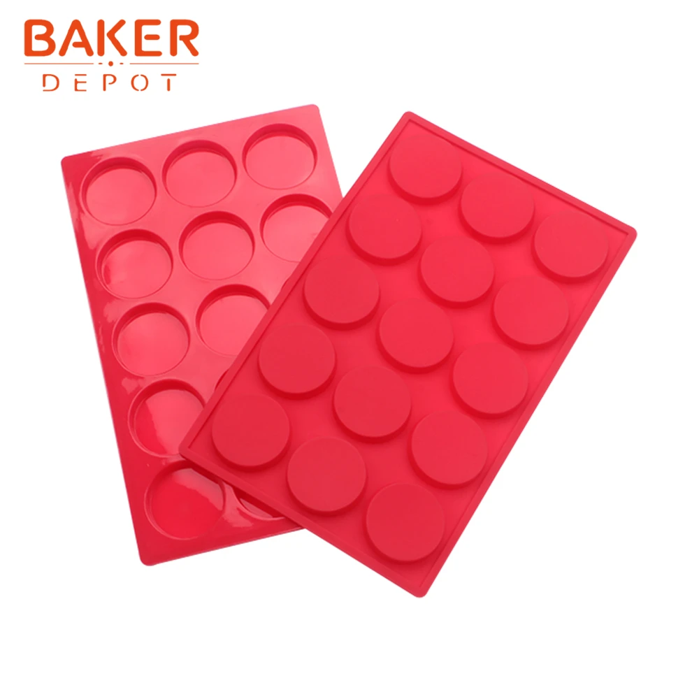 BAKER DEPOT силиконовая форма для печенья торт Кондитерская выпечка круглая Конфета шоколадная форма для торта украшения 15 полости DIY пирог
