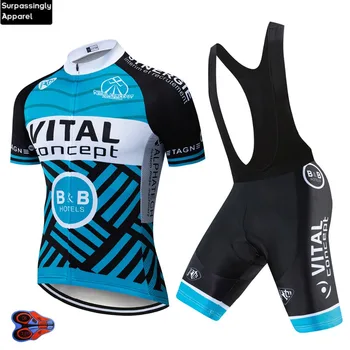

2020 Blue Cycling VITAL Concept Team Jersey 9D Gel Pads Bike Shors Set Mens Quick Dry Pro BICYCLING Maillot Culotte Clothing