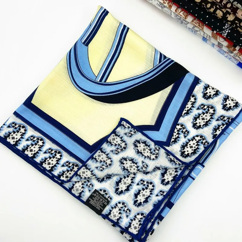 New Silk Scarf Cashmere Scarves 130cm Woman Neckerchief High Quality Kerchief Femininity Hand Towel Fashion Valentines Gift