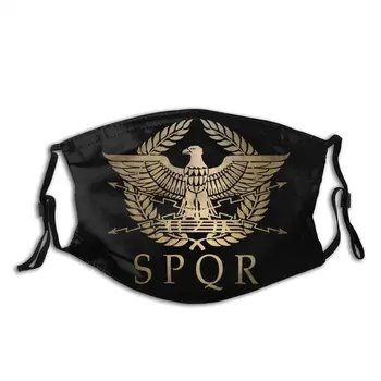

Roman Empire Standard Shield SPQR Mask With Filters Unique Design Windproof Dustproof Mouth Mask