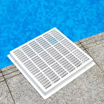 

9-Inch Swimming Pool Bottom Drainer Square Main Drainer Floor Drainer Tool Swimming Pool Gadget For Outdoor Outside Pool