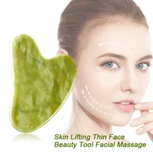 

Natural Jade Guasha Scrapping Plate Gua Sha Massager for Face Wrinkle Removal Skin Lifting Thin Face Beauty Tool Facial Massage