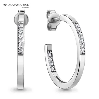 

AQUAMARINE stud with cubic, silver 925