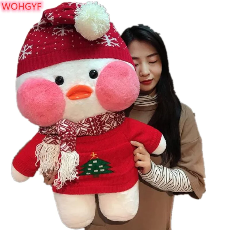 80 см Kawaii LaLafanfan кафе утка плюшевая игрушка мультяшная Милая Утка Мягкая кукла животные куклы детские игрушки подарок на день рождения для детей
