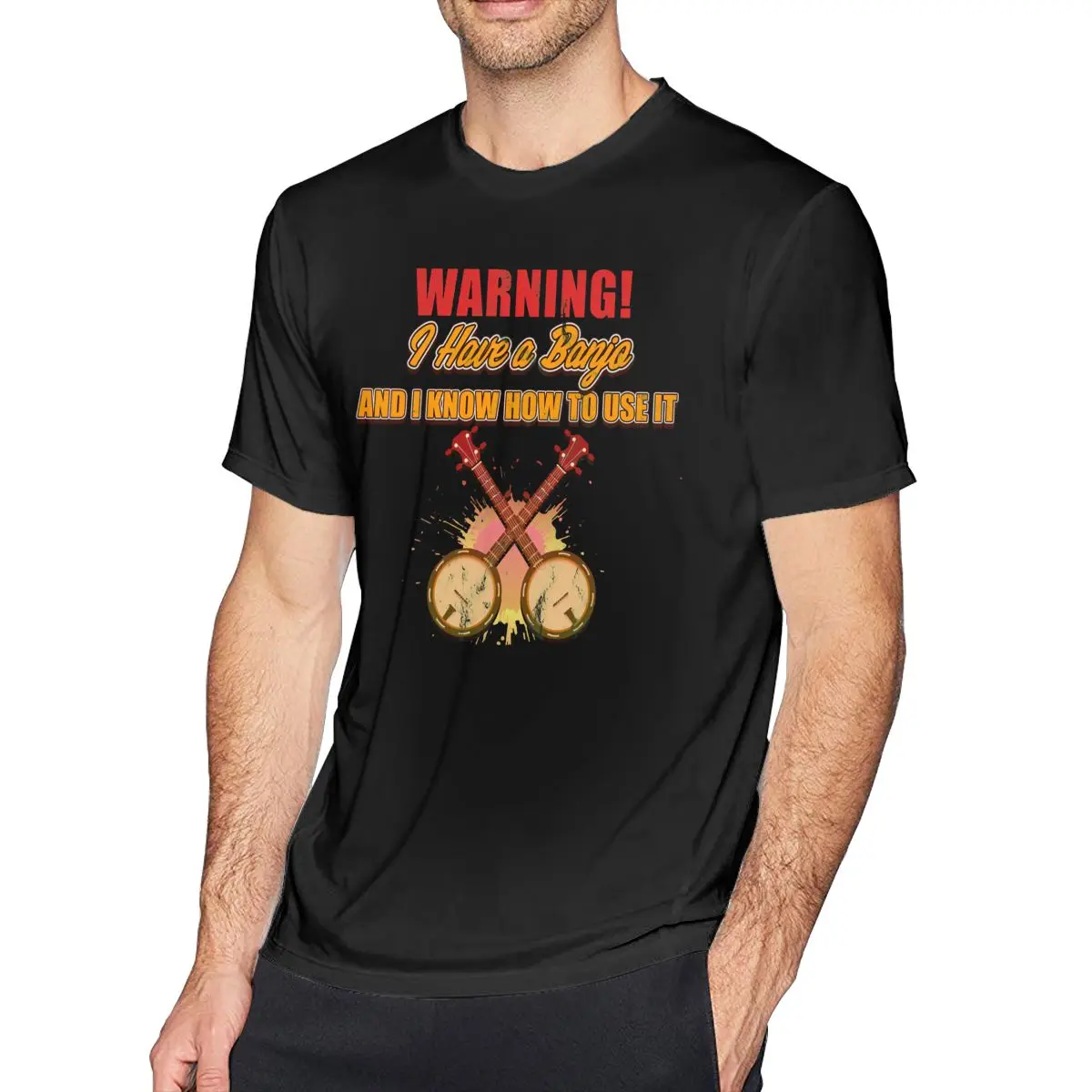 

Banjo T Shirt I Have A Banjo Banjo Player Country Music T-Shirt Big Short-Sleeve Tee Shirt Male Funny Tshirt