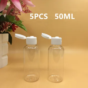 

5pcs/set 50ml PET Plastic Bottles Empty Cosmetic Storage Containers Lotion Bottle Travel DIY Refillable Bottle KYY1088
