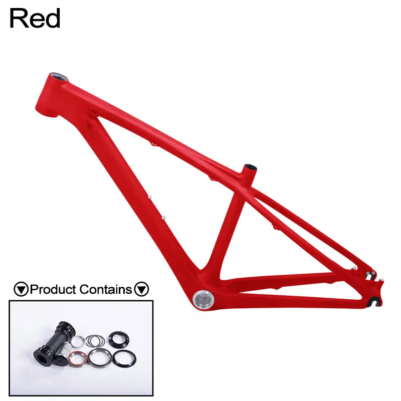 Red Китайская детская карбоновая рама 26er mtb карбоновая рама 26er 14 дюймов карбоновая рама mtb 26 карбоновая детская рама с гарнитурой+ зажим+ BB92 - Цвет: Red