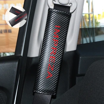 

2Pcs Car Seat Belt Shoulders Pads Covers for Subaru Impreza 2006 2007 Carbon Fiber Car Safety Belt Cover Shoulder Protection