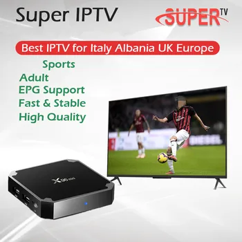 

Super IPTV Italian Adult IPTV+X96Mini Android TV Box Amlogic S905W Quad Core 1G/8G 2G/16G 2.4GHz WiFi Set Top Box TV box only