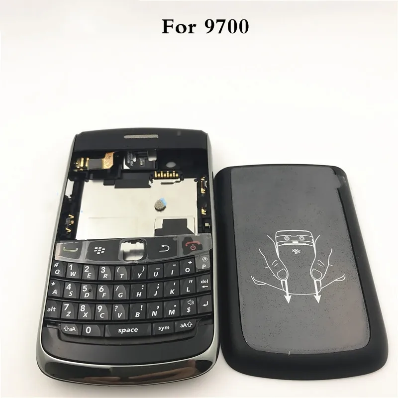 New Original full housing For BlackBerry 9700 Housing Rear Battery Cover Case +Keypad +Side Button | Мобильные телефоны и