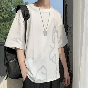 

Men Solid Color Short Sleeve O Neck Loose Fit Breathable Tee Top T-shirt Blouse