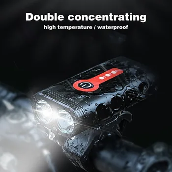 

USB Rechargeable LED Bicycle Light Bright Bike Front Headlight and Rear Tail Light Set Max.800 Lumens 4 modes Bike Headlight