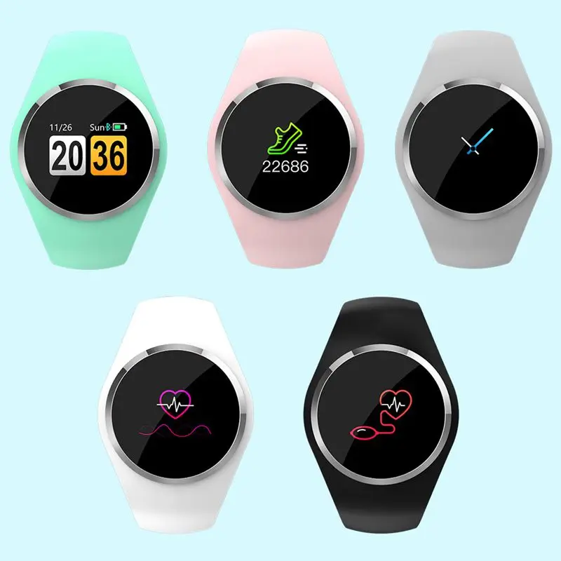 Q1 женские Леди Bluetooth Смарт часы монитор сердечного ритма браслет спортивный браслет, розовый