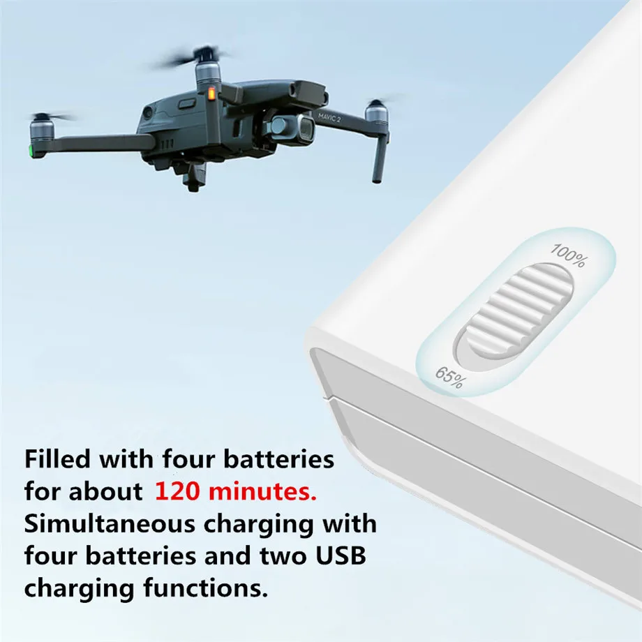 6 in 1 Mavic 2 Charger Battery Charge Remote Control phone Tablet Charge For DJI mavic 2 ProZoom Charger Hub With USB Port-10