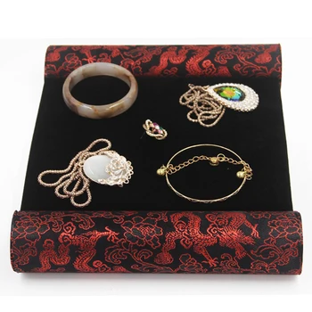 

Velvet Cloth Reel Jewelry Display Tray Pendant Bracelet Earring Showcase