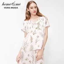 Vero Moda Женская одежда для отдыха с короткими рукавами и завязками в сложенном стиле | 3191P9503
