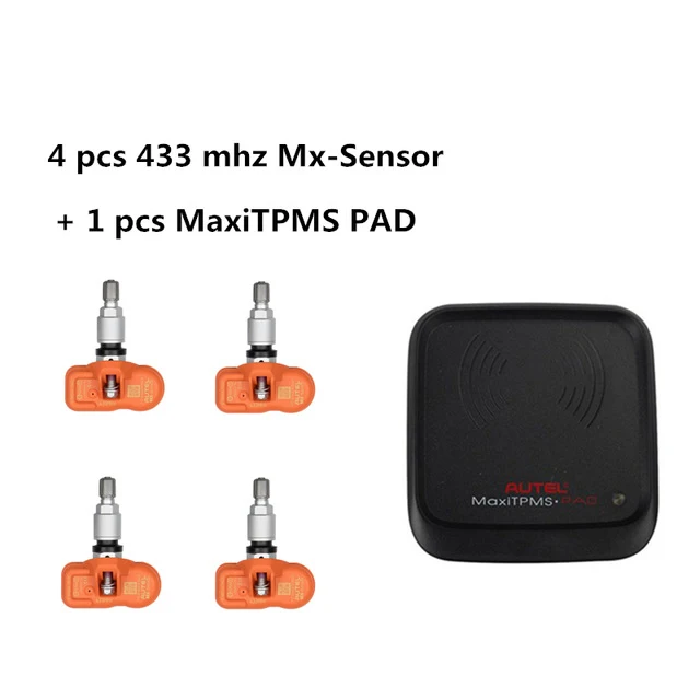 pad with 4pcs 433 4 шт. autel mx-сенсор 433 МГц 315 МГц MX сенсор программируемый Универсальный TPMS сенсор программирование для autel TS601 TS401 TPMS PAD OBD2 - Цвет: pad with 4pcs 433