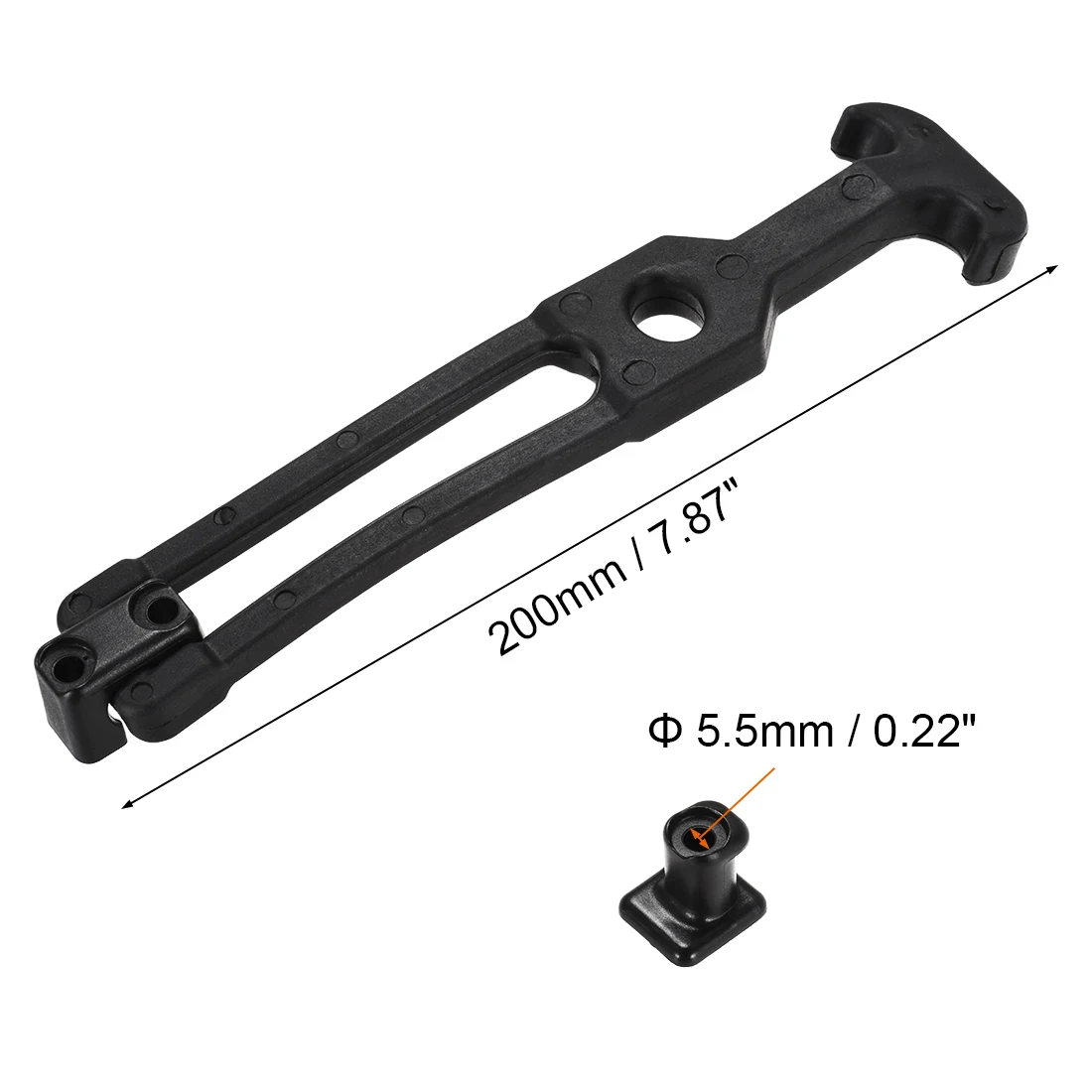 uxcell 2Pcs 7.87-inch Rubber Flexible T-Handle Draw Latches Hasp for Golf Cart and Tool Box