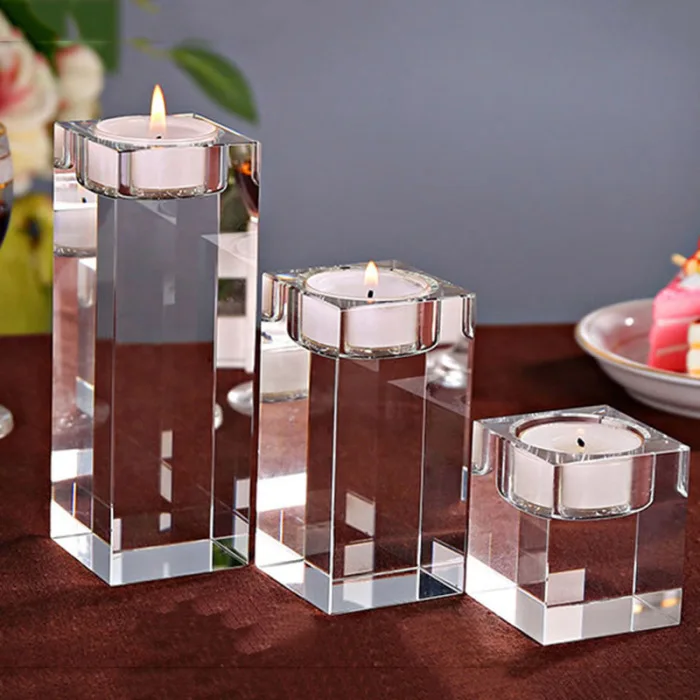 Хрустальный подсвечник с алмазной огранкой, подсвечник, Свадебный декор для домашнего стола, SEP99