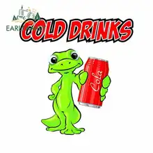 EARLFAMILY 13cm x 12.6cm Soda Funny Car Stickers Vinyl JDM Bumper Trunk Truck Graphics Bumper Windows Accessories 3D DIY