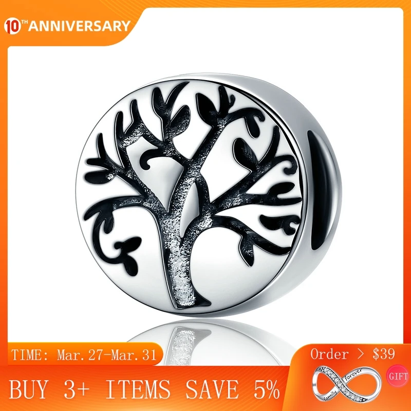 

CodeMonkey Hot Sale Real 100% 925 Sterling Silver Classic Tree of Life Beads fit Charm Bracelets & Bangles Jewelry Making CMC430