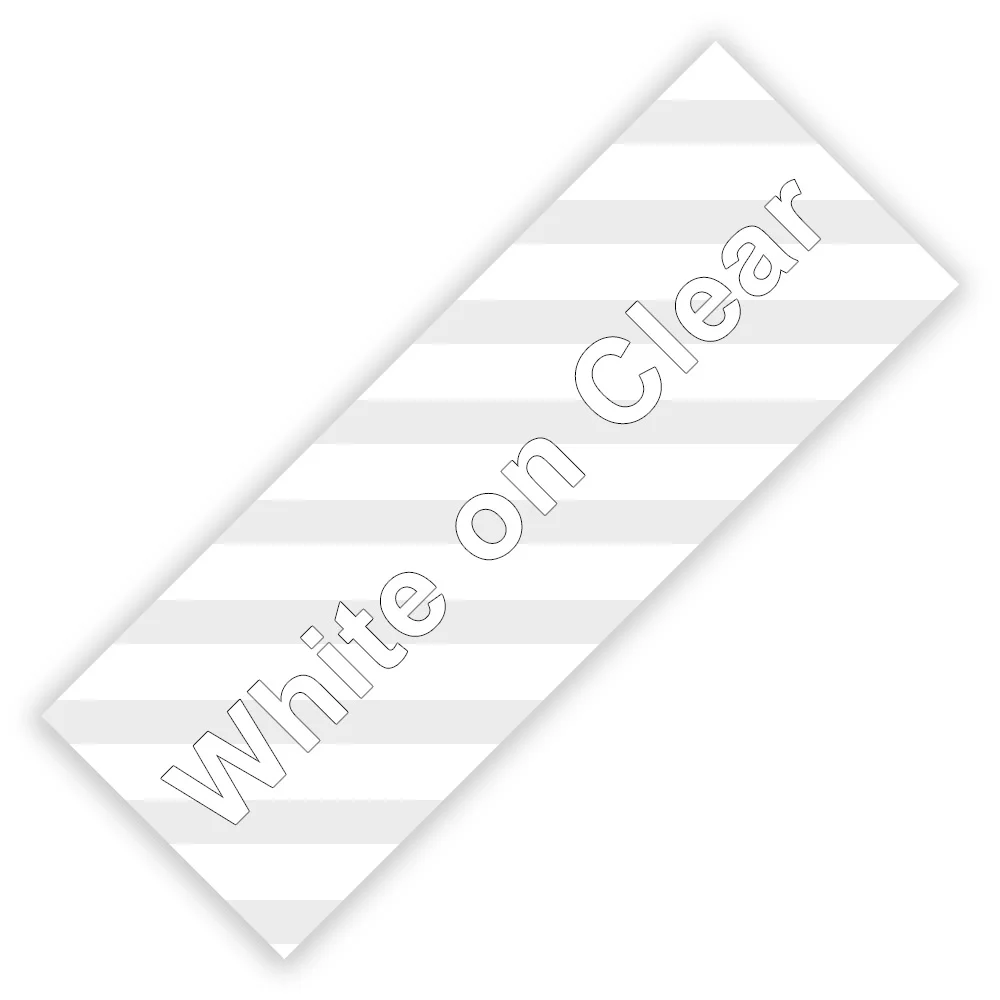 White on Clear