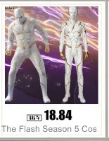 The Flash Season 5 Cosplay August Heart Barry Allen Costume Godspeed The Flash White jumpsuit Leather Halloween Suit Adult Boots