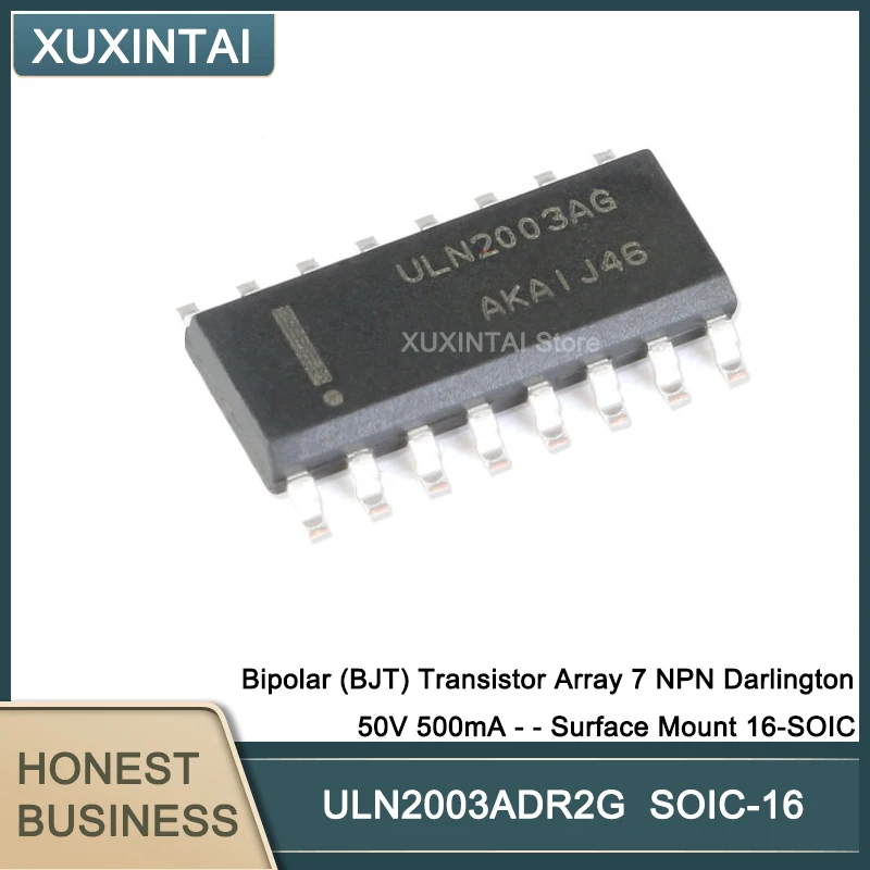 BJT 6 x ULN2003A Bipolar Transistor Array 7 NPN Darlington 50V 500mA 16-DIP 