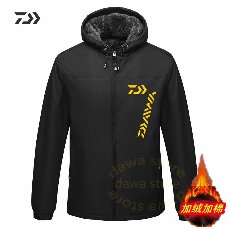 Daiwa осенне-зимняя одежда для рыбалки, утепленная, согревающая, одноцветная, костюм для отдыха на открытом воздухе, Мужская одежда для зимней рыбалки, Shitr