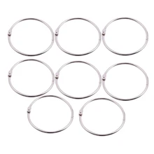 8 штук 3,1 дюйма Диаметр Скоба книга связывающее вкладыш один лист кольца брелок