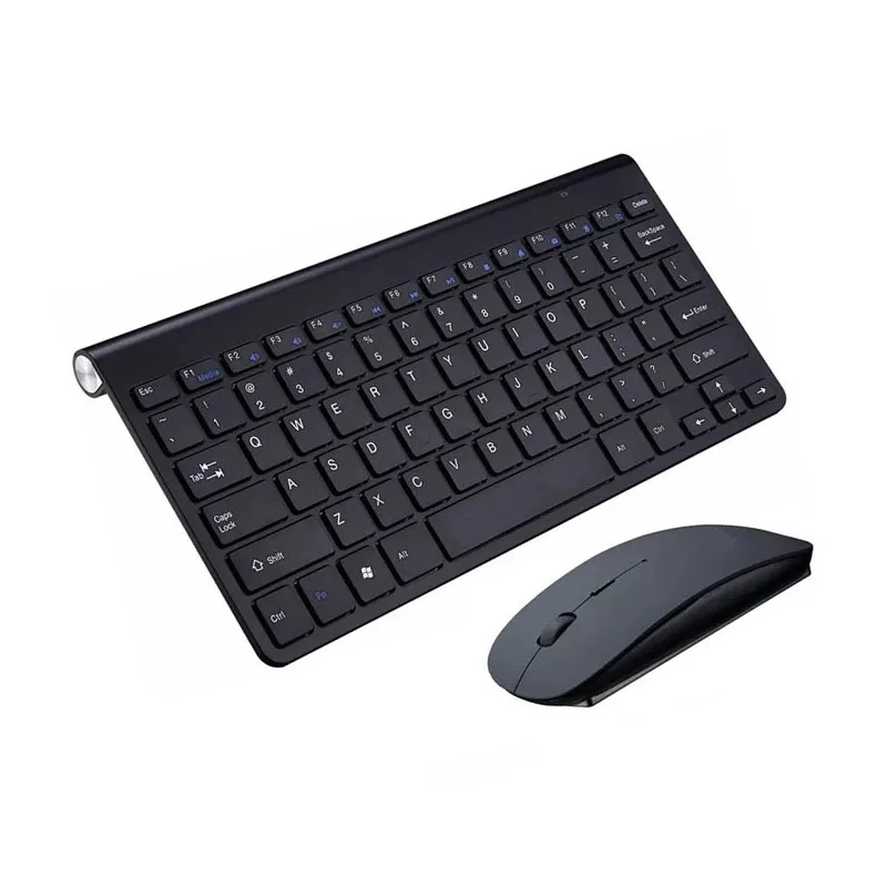 2.4G Mini Multimedia Wireless Keyboard with Mouse Combo Set for Tablet Notebook Laptop Mac PC TV Office Supplies