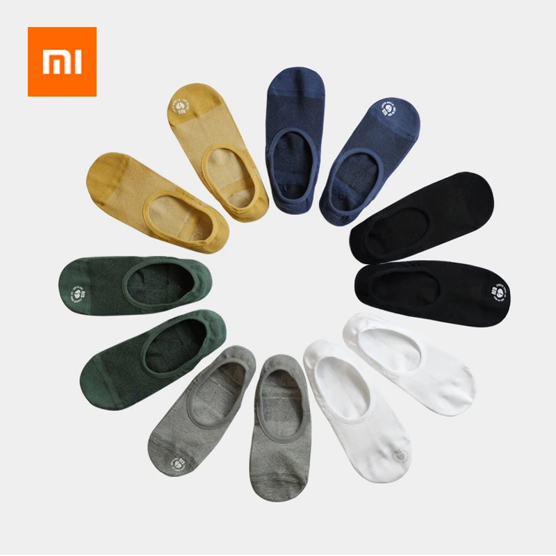 

Xiaomi Anti-bacterial Men Boat Socks Bacteriostatic Deodorant Non-slip Invisible Comfortable Boat Socks Summer Socks For Summer