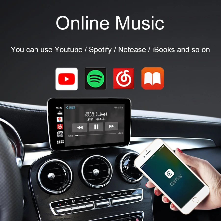 Apple Carplay Android Auto Car Upgrade Screen For Benz Ml350 Ml300 Ml400 Ml45 Ml Glk E Class Audio Gps Navi Multimedia Head Unit Car Multimedia Player Aliexpress