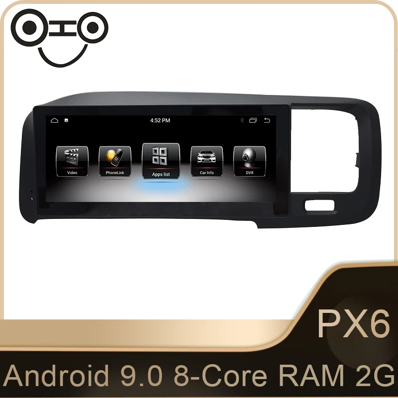 S60 Android 9 0 8 ядерный дюймовый мультимедийный плеер Авторадио для Volvo RHD 2015