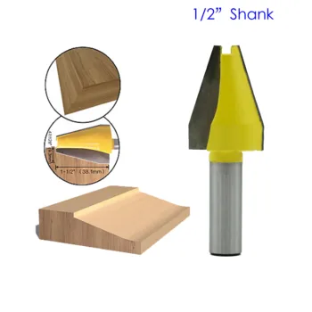 

1pc Panel Raiser Router Bit - Vertical - Bevel Design - 1/2" Shank Woodworking cutter Tenon Cutter for Woodworking Tools