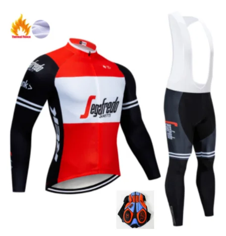7 Pro Team Велоспорт Джерси Набор велосипедная одежда мужская Ropa Ciclismo Зимняя Теплая Флисовая велосипедная Одежда для велоспорта - Цвет: 7