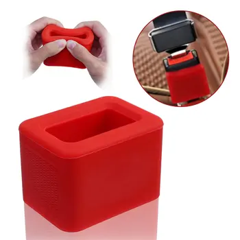 

2X Car Seat Belt Buckle Holder Fixation Soft Silicone Easy Installation Holds Seatbelt Receiver in Upright Position Universal