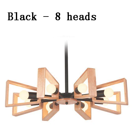black 8 heads Скандинавская люстра, Современная Минималистичная спальня, скандинавский стиль, индивидуальная Люстра для ресторана, креативная лампа для гостиной - Цвет абажура: black 8 heads