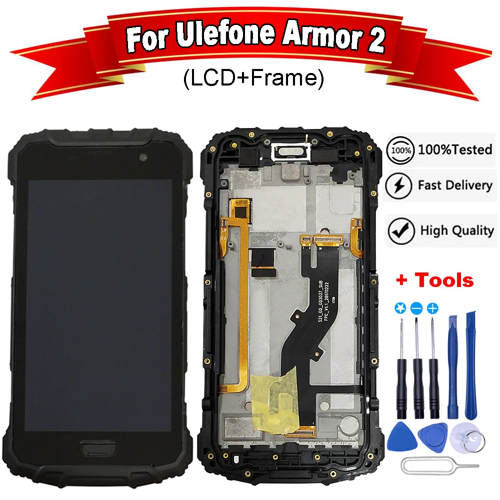 5 0 &quotэкран для Ulefone Armor 2 ЖК дисплей + дигитайзер сенсорного экрана в сборе с рамкой
