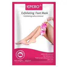 Efero/2 пары детских пилинг для ног, восстанавливающая отшелушивающая маска для ног, удаляет омертвевшую кожу, кутикулы, педикюрные носки, розовая эссенция, маска для ног